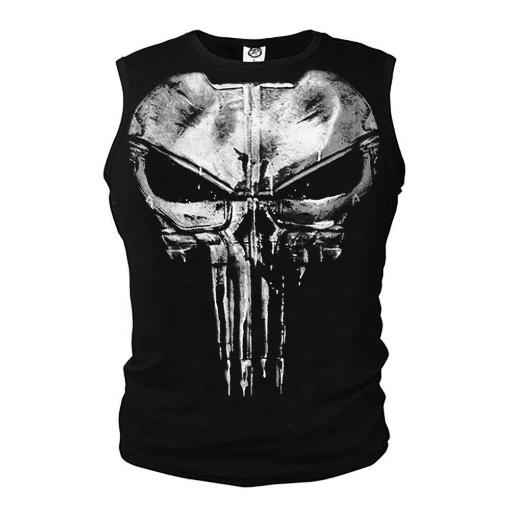 3D Punisher Short Sleeve Compression Casual Shirt T Shirt Male 3 D T-Shirt for Male Punishing Body Building Long Sleeved T-Shirt