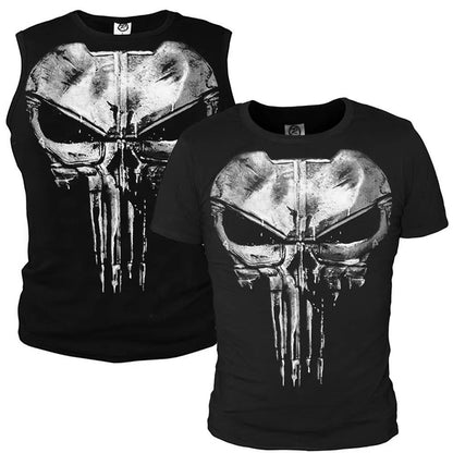 3D Punisher Short Sleeve Compression Casual Shirt T Shirt Male 3 D T-Shirt for Male Punishing Body Building Long Sleeved T-Shirt