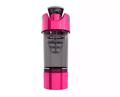 Shaker Bottle Protein Shaker Cup with Protein Creatine Compartment & Mixer 454Ml