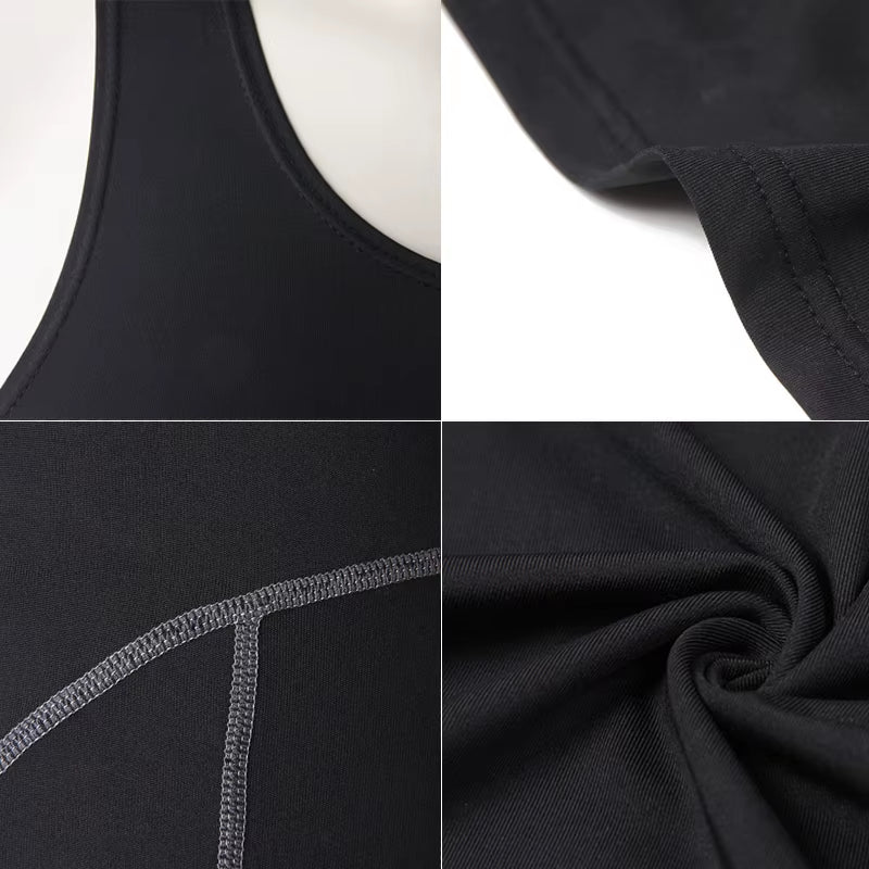 Quick Dry Compression Sleeveless Running Shirt Men Gym Fitness Tank Tops High Stretch Bodybuilding Vest Summer Clothes Customize