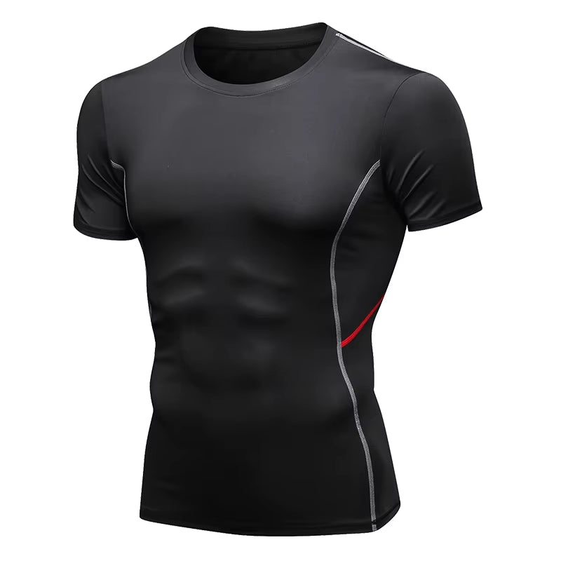 2020 New Sports T-Shirts Quick Dry Tight Fitness Men Running T Shirts Short Sleeve Gym Compression Shirt Men'S Sportswear Tshirt