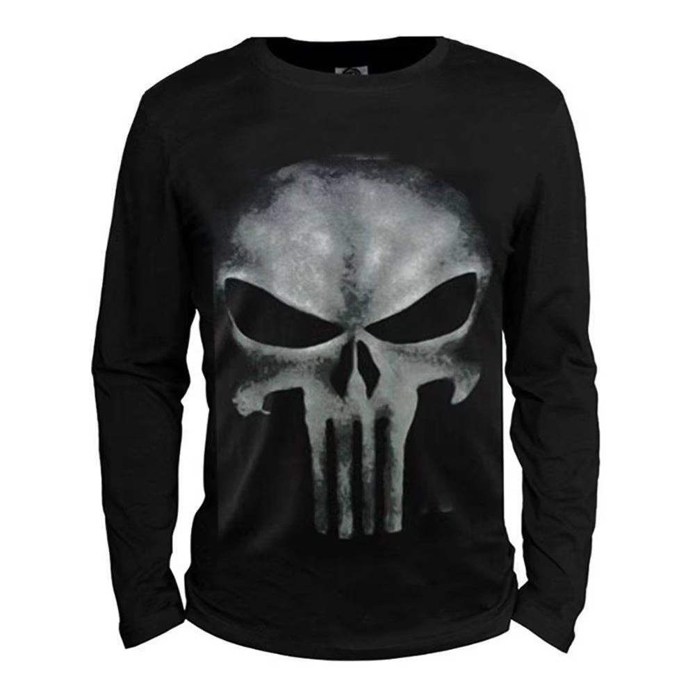 3D Punisher Short Sleeve Compression Casual Shirt T Shirt Male 3 D T-Shirt for Male Punishing Body Building Long Sleeved T-Shirt