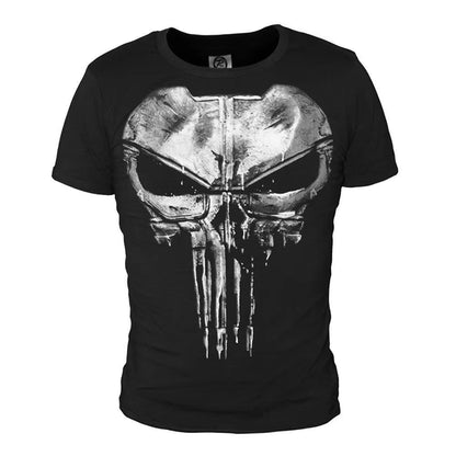 3D Punisher Short Sleeve Compression Casual Shirt T Shirt Male 3 D T-Shirt for Male Punishing Body Building Long Sleeved T-Shirt