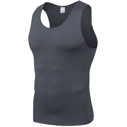 Quick Dry Compression Sleeveless Running Shirt Men Gym Fitness Tank Tops High Stretch Bodybuilding Vest Summer Clothes Customize