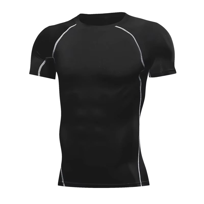 Men'S Running Compression Tshirts Quick Dry Soccer Jersey Fitness Tight Sportswear Gym Sport Short Sleeve Shirt Breathable